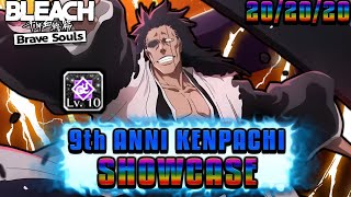 BEST IN BBS 9th Anniversary TYBW Kenpachi T20 Showcase  Bleach Brave Souls [upl. by Anirbed304]