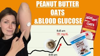 Peanut Butter Oats Glucose Results bloodsugar insulinresistance oats cgm sugarfit diabetes [upl. by Mandi]