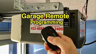 How to program garage door opener remote  DIY [upl. by Selmore]