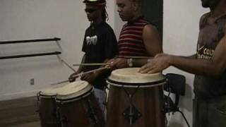 Candomble quotOgunquot drum lesson drum class dance and song class Bahia Brazil wmaster Bira [upl. by Alamat]