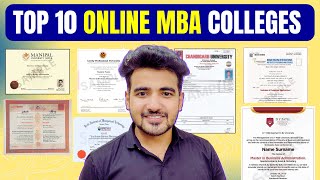 Top 10 Online MBA Universities in India 🔥 Part Time MBA Degree  Fees  Placement  Course [upl. by Bibi729]