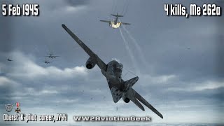 Me 262a 4 kills Oburst K is lost near Jülich  WW2 Air Combat Flight Sim [upl. by Carpet]