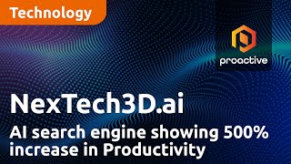 Nextech3Dai says new AI powered search engine showing 500 increase in Productivity [upl. by Corson586]