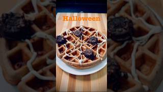 WAFFLE DE HALLOWEEN 🕸️ shorts food halloween [upl. by Ellives]