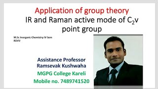 IR and Raman active mode of C2V Point Group [upl. by Atnauq]