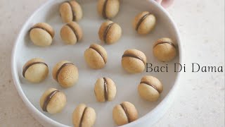 Hazelnut Cookies동글동글 귀여운 바치디다마 쿠키 만들기 Italian Cookies Baci Di Dama Recipeサンドクッキー [upl. by Kimble495]