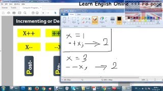 Incrementing or Decrementing by ONE in C programming شرح [upl. by Kevina]