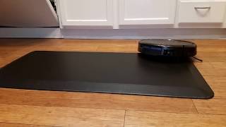 Ecovacs Deebot N79S Robot Vacuum Cleaner Stuck on Black Memory Foam Kitchen Mat [upl. by Tybie]