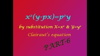 VTU Engineering Maths 2 Clairauts equation Good and interesting examplePART6 [upl. by Adlesirhc955]