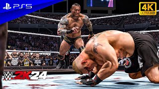 WWE 2K24  Randy Orton vs Brock Lesnar  Extreme Rules Blood Match  PS5™ 4K60 [upl. by Atil342]