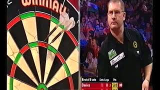 King vs Davies Darts World Championship 2004 Quarter Final [upl. by Nelleyram]