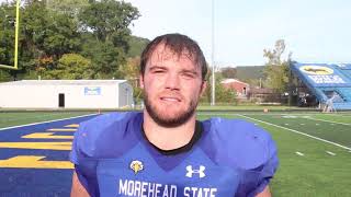 Morehead State redshirt junior linebacker Branden Stearman [upl. by Anelhtac]