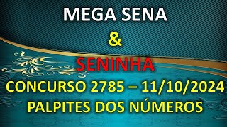 MEGA SENA Concurso 2785  Melhores Números [upl. by Krys]