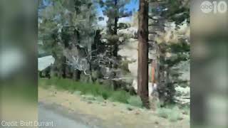 California Earthquakes cause rockslide near Coleville [upl. by Catherine]