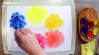 005 Color Circle  Колірний круг Wetonwet watercolor Waldorf Art [upl. by Nolasba]