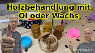 Holzbehandlung mit Wachs und Öl Holz versiegeln behandeln [upl. by Lebatsirc]