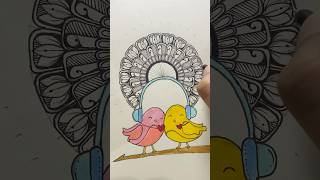 Birds mandala tutorial trending tutorial viralreels shortsfeed mandala artwork ytshorts [upl. by Eenej]