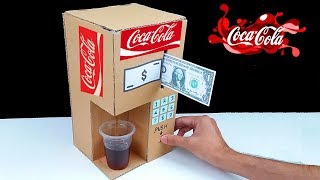 How to Make Coca Cola Fountain Machine from Cardboard at Home [upl. by Welsh216]