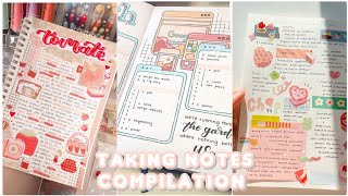 🍑Aesthetic Note Taking TikTok Compilation ☁️ [upl. by Ibloc]