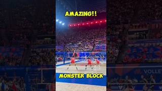 Whats a block  volleyball worldvolleyball vbtv monsterblock trending vnl [upl. by Nemlaz]