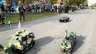 RC Tank parade in P4 Skövde My own SdKfz 251 was brokeTank S Tank 105 Jagdpanzer and more [upl. by Atikcir]