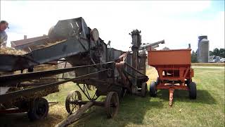 Threshing Wheat With my 28x46quot International Threshing Machine 2017 [upl. by Assilram]