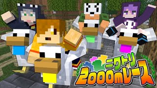 【マインクラフト】成長するニワトリで2000ブロックレース【日常組】 [upl. by Mair]