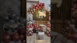 surprise birthday ring decoration in home birthday decoration at homering balloon decoration ideas [upl. by Britney]