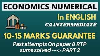 CA Inter Economics  Practical Questions in ENGLISH  All chapters  FREE HANDWRITTEN NOTES [upl. by Anide]