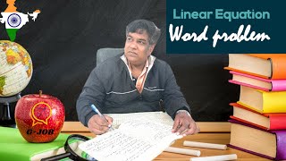 Linear Equation word problem MBA Entrance Banking Railway SSC Police LIC etc [upl. by Mala]