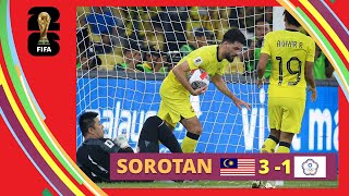 Sorotan Perlawanan Malaysia 31 Chinese Taipei  Kelayakan Piala Dunia 2024 [upl. by Neeven643]