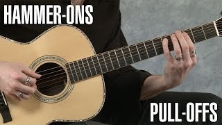 HammerOns and PullOffs Guitar Lesson [upl. by Athey]