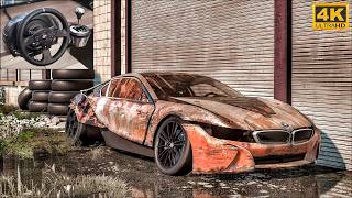 Rebuilding BMW I8 Coupe  NFS HEAT  Gameplay using Thrustmaster T300RS steering wheel 4K Ultra HD [upl. by Stephenie]