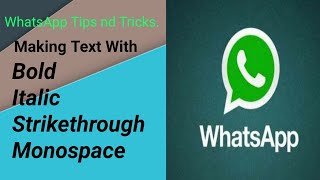 How To Write a Text With Bold Italic Strikethrough Monospace Fonts In Whatsapp Tamil WhatsappUpdate [upl. by Infield314]