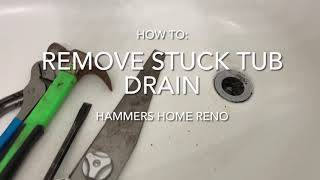 Remove Stuck Old Tub Drain  FREE AND EASY [upl. by Eneladgam446]