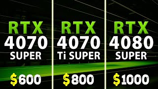 RTX 4070 SUPER vs RTX 4070 Ti SUPER vs RTX 4080 SUPER  Test in 13 Games  1440p [upl. by Laeria793]