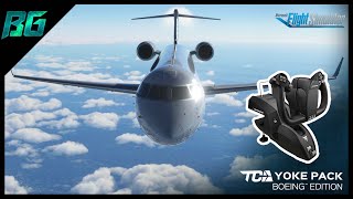 New Aerosoft CRJ 900 w Thrustmaster TCA Yoke amp Throttle Boeing Edition  MSFS VATSIM [upl. by Yslehc138]