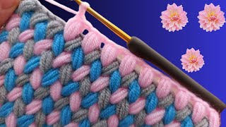 How to make very easy Crochet Pattern Blanket Crochet Tutorial  beginners  Loop2loopw1y [upl. by Silera]