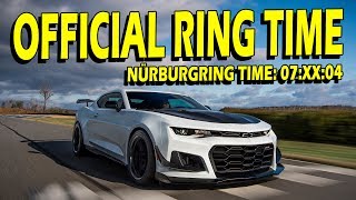 2018 Camaro ZL1 1LE Nürburgring  Faster Than GTR ZR1 amp GT350R [upl. by Goldsworthy]