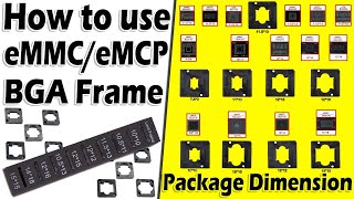 eMMC Frame कैसे यूज़ करे  How to use EMMCUFS Frame  What is eMMC Package Dimension or Package Size [upl. by Dadelos]