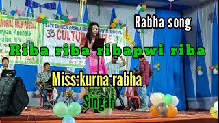 MissKurna rabha singar 🎤🥰 Riba riba ribapwi riba ❤️❤️ New Rabha song [upl. by Bashemath]