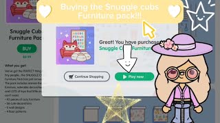 Buying the snuggle cubs furniture pack Toca Boca [upl. by Olathe]