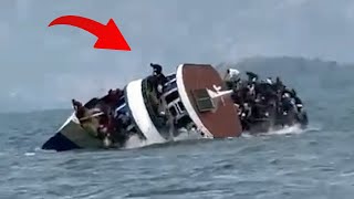 tragic shocking moment when the reckless captain sank the boat [upl. by Enomsed824]