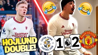 MAN UTD FAN GOES CRAZY 🤣 REACTING TO LUTON 12 MAN UTD  LUTON VS MANCHESTER UNITED MATCH REACTION [upl. by Klug263]