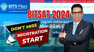 Important Update  ⚡😱BITSAT 2024 Registration Starts  ✅️Complete Details jee Bitsat main [upl. by Areta]