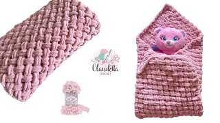 Fingerhäkeln Kuschelige Babydecke Selbermachen – SchrittfürSchritt Tutorial [upl. by Onabru]