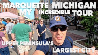 My Walking Tour Largest City in Michigan’s Upper Peninsula  Marquette Michigan 🇺🇸 [upl. by Ahsina]