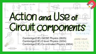 Action and use of circuit components for IGCSE Physics GCE O level Physics [upl. by Baseler]