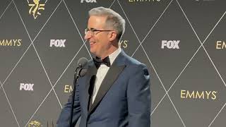 John Oliver Best Variety Script Series and Writing Last Week Tonight Emmys 2023 backstage [upl. by Aleras]