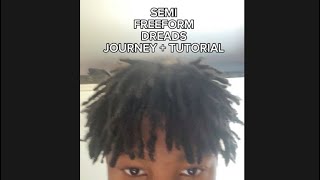 SEMI FREEFORM DREADS JOURNEY  TUTORIAL [upl. by Ruelu]